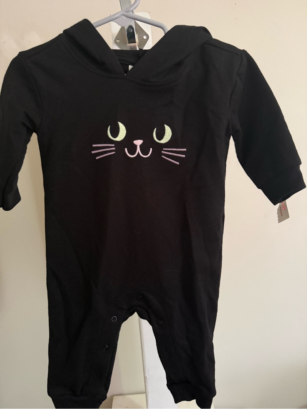 New Black Cat Hooded Romper